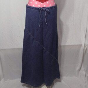 Vintage Londonjean full length, hip hugger denim skirt Size 6